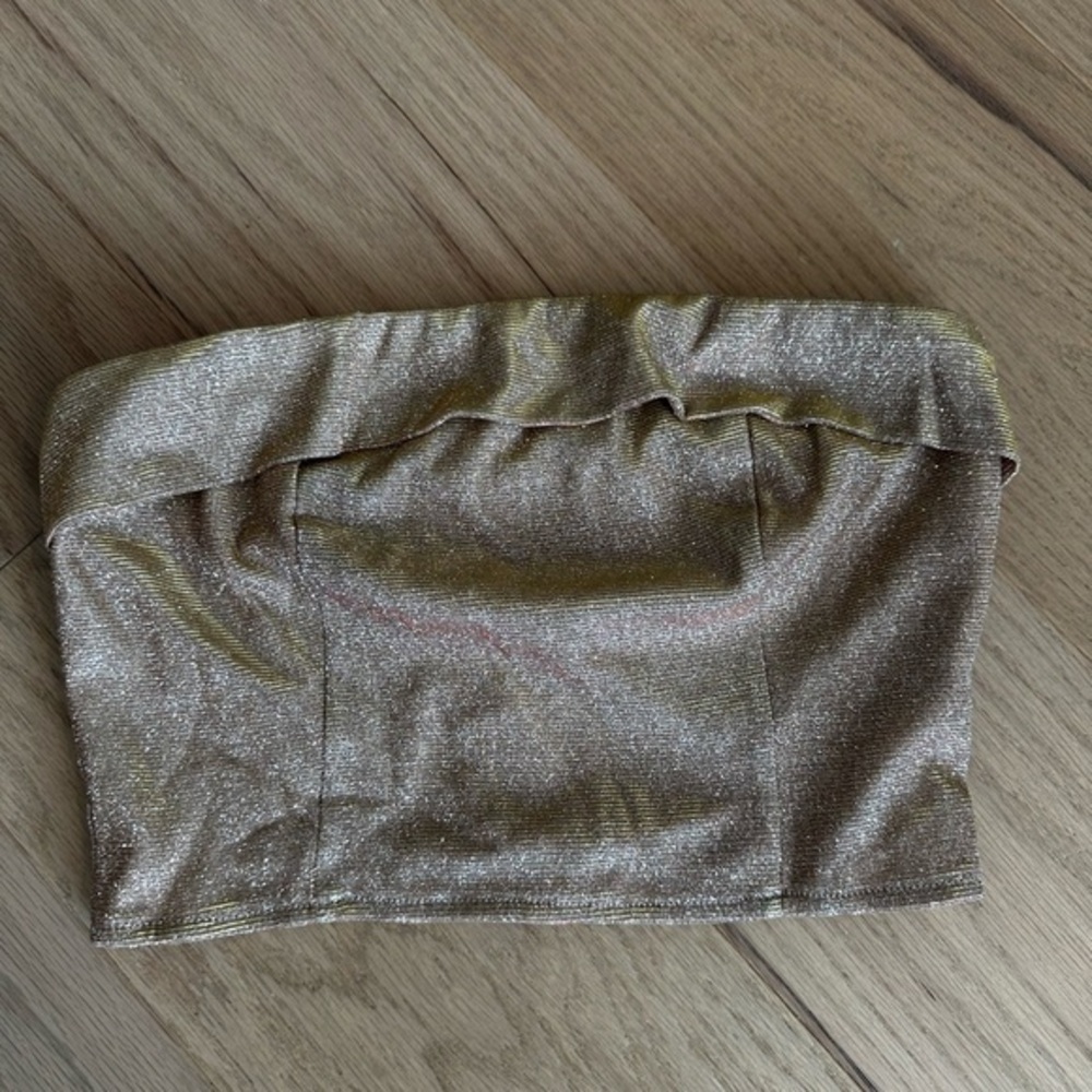 Le Lis Champagne Strapless Top